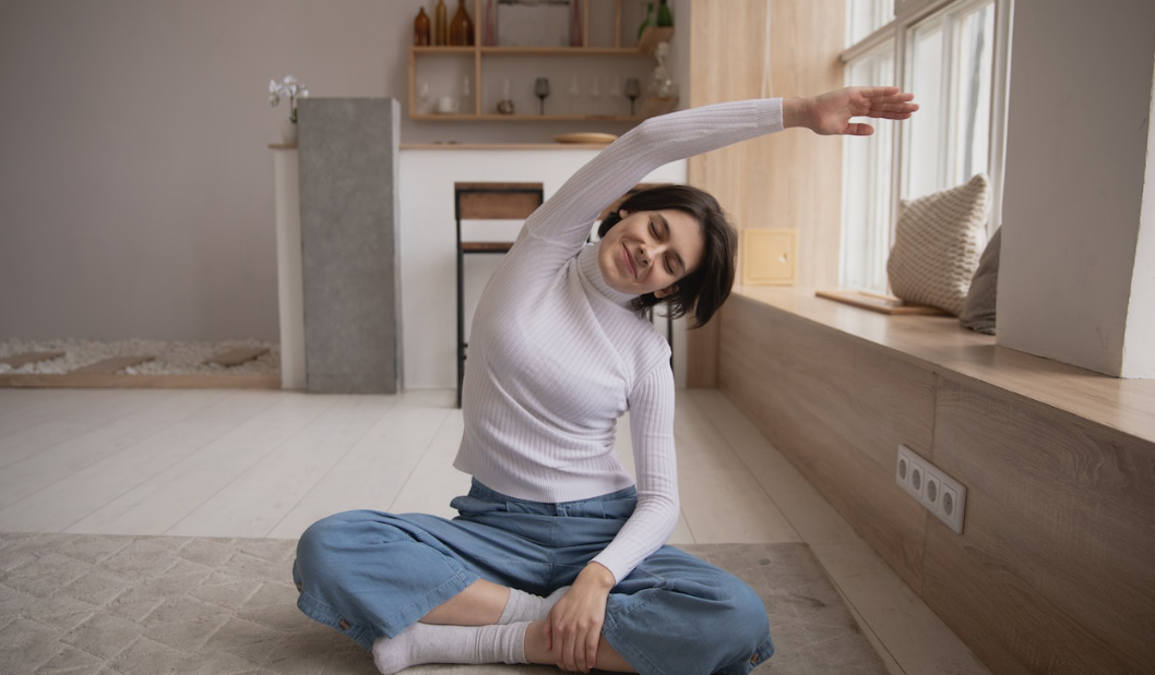 woman doing stretches without pain